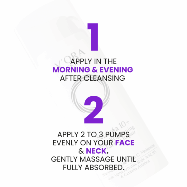 How to apply vora Niacéa 10+ Brightening Moisturizer